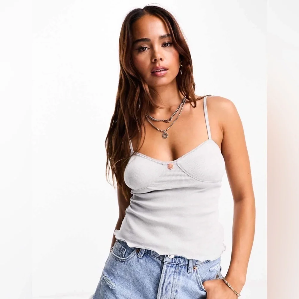 *Final Price* Intimately by Free People | Weekend Vibe Cami in Light Gray Small